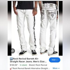 Men’s “Rock Revival” Barrett Alt Straight Jeans